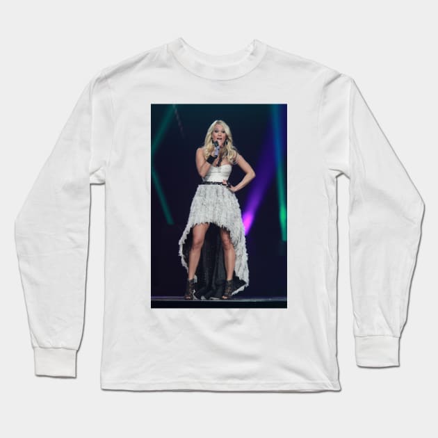 Carrie Underwood Photograph Long Sleeve T-Shirt by Concert Photos